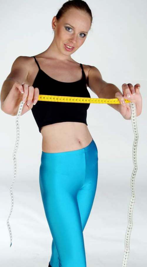 Young Women With Weight Measurable Tape