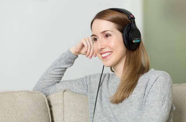 Woman Listening Music