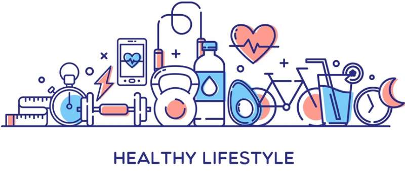 Healthy Lifestyle Vector Illustration