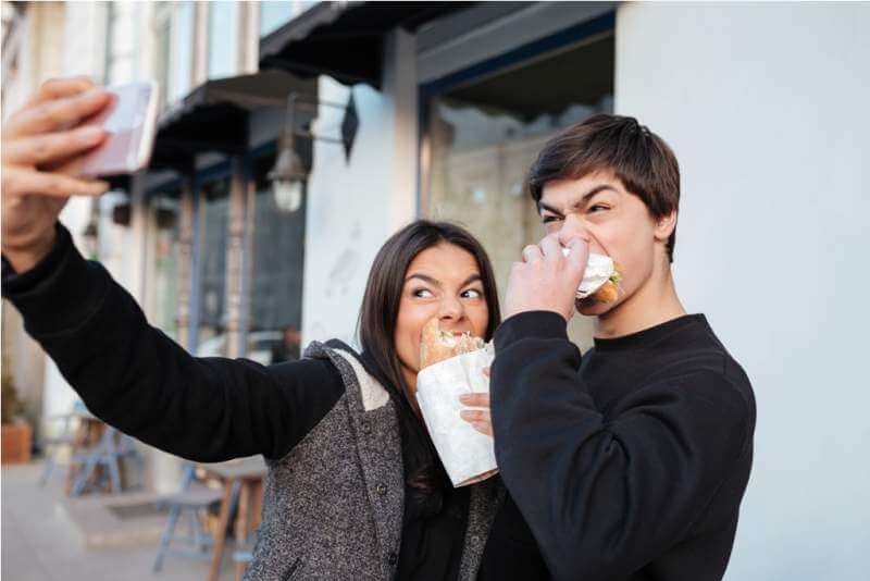 brother-and-woman-making-selfie